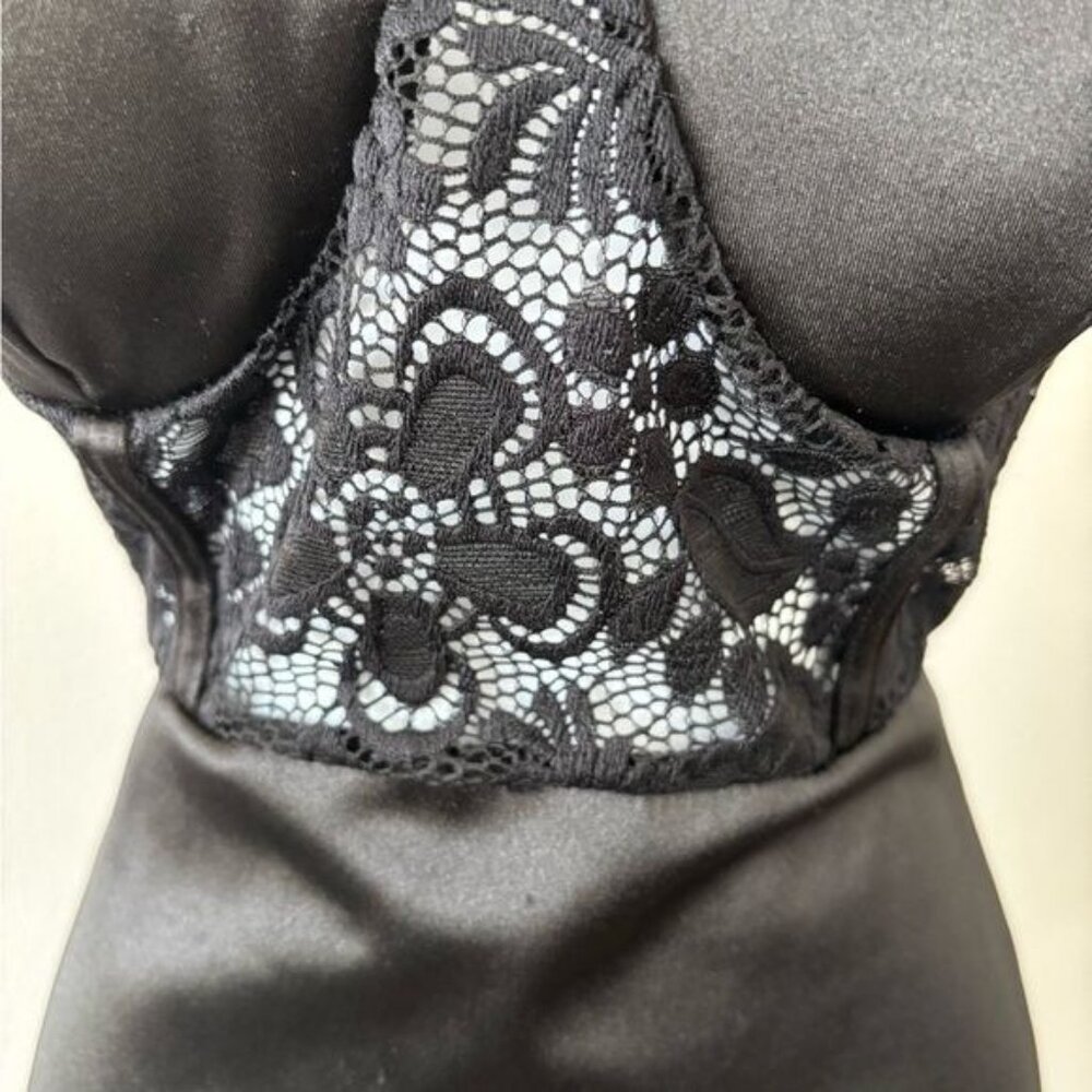 Satin Dress Medium Lace Mesh Ruffle Bustier BodyCon Festival Dark Fairy Romantic - Picture 12 of 12